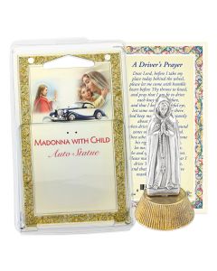 Rosa Mystica Auto Statue with Prayer Card