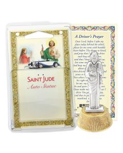 Saint Jude Auto Statue with Prayer Card