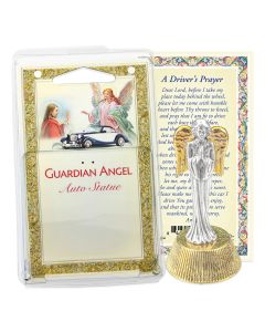 Guardian Angel Auto Statue with Prayer Card