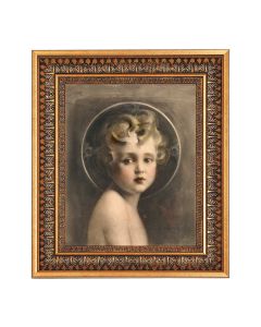 8" x 10" Chambers: Light of The World Print in a 11.5" x 13.5" Vintage Bronze with Acanthus Leaves Frame with Velvet Backing Easel and Glass