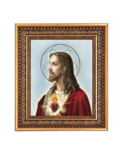 8" x 10" S.H.J. Print in a 11.5" x 13.5" Vintage Bronze with Acanthus Leaves Frame with Velvet Backing Easel and Glass