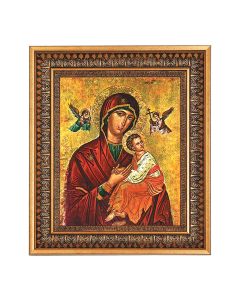 8" x 10" O.L. of Passion Print in a 11.5" x 13.5" Vintage Bronze with Acanthus Leaves Frame with Velvet Backing Easel and Glass