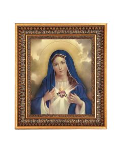 11.5" x 13.5" Vintage Bronze with Acanthus Leaves Frame with Velvet Backing Easel and Glass with a 8" x 10" I.H.M Print