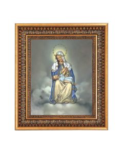 8" x 10" O.L. of Providencia Print in a 11.5" x 13.5" Vintage Bronze with Acanthus Leaves Frame with Velvet Backing Easel and Glass