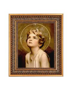 8" x 10" Chambers: Divine Innocence Print in a 11.5" x 13.5" Vintage Bronze with Acanthus Leaves Frame with Velvet Backing Easel and Glass