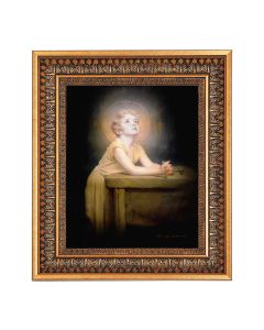 8" x 10" Chambers: Thy Will Be Done Print in a 11.5" x 13.5" Vintage Bronze with Acanthus Leaves Frame with Velvet Backing Easel and Glass
