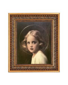 8" x 10" Chambers: Mystical Rose Print in a 11.5" x 13.5" Vintage Bronze with Acanthus Leaves Frame with Velvet Backing Easel and Glass