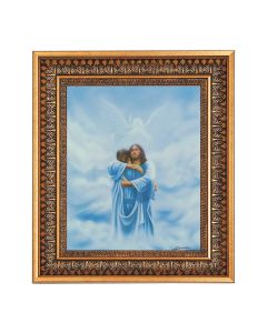 8" x 10" Welcome Home: The Reunion Print in a 11.5" x 13.5" Vintage Bronze with Acanthus Leaves Frame with Velvet Backing Easel and Glass