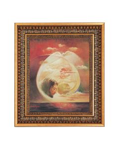 8" x 10" Segura: Holy Spirit Print in a 11.5" x 13.5" Vintage Bronze with Acanthus Leaves Frame with Velvet Backing Easel and Glass