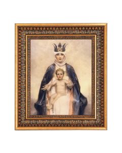 8" x 10" Chambers: Heavenly Queen Print in a 11.5" x 13.5" Vintage Bronze with Acanthus Leaves Frame with Velvet Backing Easel and Glass