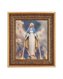 8" x 10" Chambers: O.L. of Grace Print in a 11.5" x 13.5" Vintage Bronze with Acanthus Leaves Frame with Velvet Backing Easel and Glass