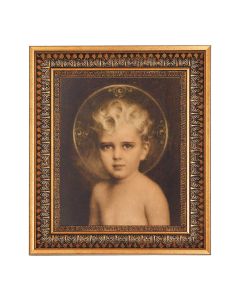 8" x 10" Chambers: Prince of Peace Print in a 11.5" x 13.5" Vintage Bronze with Acanthus Leaves Frame with Velvet Backing Easel and Glass