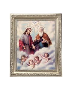 10" x 12" Ornate Silver Frame with a The Trinity Print