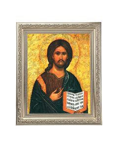 10" x 12" Ornate Silver Frame with a Christ the Teacher Print