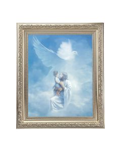 10" x 12" Ornate Silver Frame with a Christ Welcoming Child Print