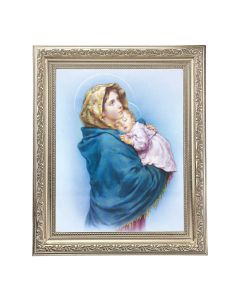 10" x 12" Ornate Silver Frame with a Madonna of the Street Print