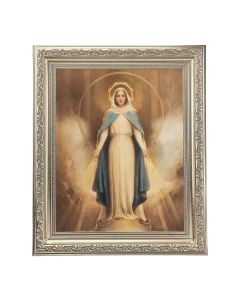 10" x 12" Ornate Silver Frame with a Chambers: Miraculous Mary Print