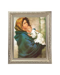 10" x 12" Ornate Silver Frame with a Madonna of the Streets Print