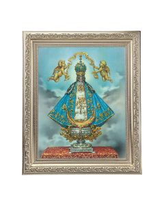 10" x 12" Ornate Silver Frame with a Virgen de San Juan Print