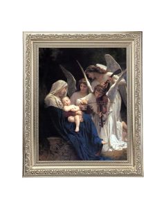 10" x 12" Ornate Silver Frame with a Bouguereau: Heavenly Melody Print