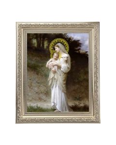 10" x 12" Ornate Silver Frame with a Bouguereau: Divine Innocence Print
