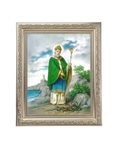 10" x 12" Ornate Silver Frame with a St. Patrick Print