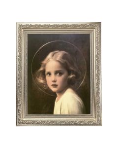 10" x 12" Ornate Silver Frame with a Chambers: Mystical Rose Print