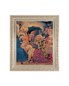 10" x 12" Ornate Silver Frame with a Gentile da Fabriano: Adoration of the Magi Print