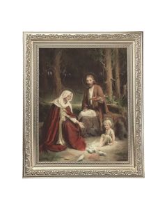 10" x 12" Ornate Silver Frame with a Chambers: The Holy Family Print