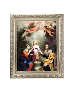 10" x 12" Ornate Silver Frame with a Murillo: Heavenly and Earthly Trinities Print