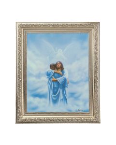 10" x 12" Ornate Silver Frame with a Welcome Home-Reunion Print