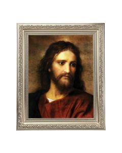 10" x 12" Ornate Silver Frame with a Hofmann: Christ at 33 Print