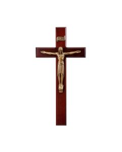 12" Walnut Cross with Museum Gold Corpus