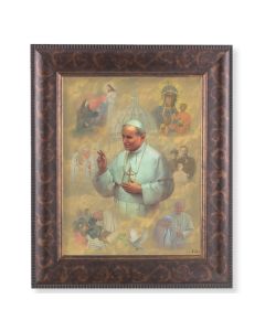 11 1/4" x 13 1/4" Art Deco Frame with an 8" x 10" St. John Paul II Print
