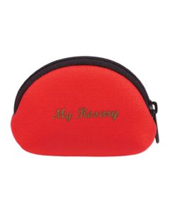 Red Neoprene Rosary Case, Gold Stamped with My Rosary