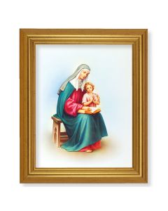 10" x 12" Gold Leaf Finish Beveled Frame with 8" x 10" St. Anne Textured Art