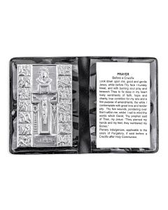 Stations of the Cross Metal Plaque in Folder -P65