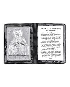 Immaculate Heart of Mary Metal Plaque in Folder -P65