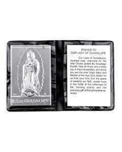 Our Lady of Guadalupe Metal Plaque in Folder -P65