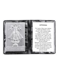 Our Lady of San Juan Lagos Metal Plaque in Folder -P65