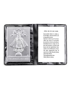 Our Lady of San Juan Lagos Metal Plaque in Folder in Spanish -P65
