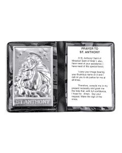 St. Anthony Metal Plaque in Folder  -P65