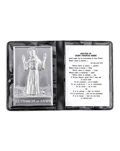 St. Francis Metal Plaque in Folder -P65