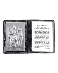 St. Anne Metal Plaque in Folder -P65