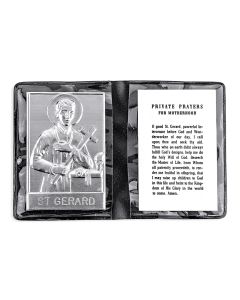 St. Gerard Metal Plaque in Folder -P65