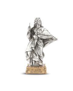 4 1/2" Pewter Saint James the Greater Statue, Gift Boxed-P65
