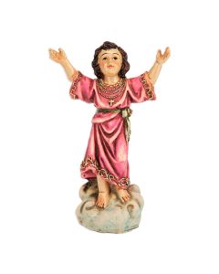 4" Cold Cast Resin Hand Painted Statue of the Divino Niño in a Deluxe Window Box-P65