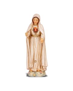4" Cold Cast Resin Hand Painted Statue of Our Lady of Fatima in a Deluxe Window Box-P65