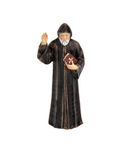 4" Cold Cast Resin Hand Painted Statue of Saint Charbel in a Deluxe Window Box-P65
