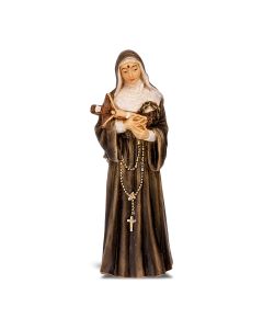 4" Cold Cast Resin Hand Painted Statue of Saint Rita in a Deluxe Window Box-P65